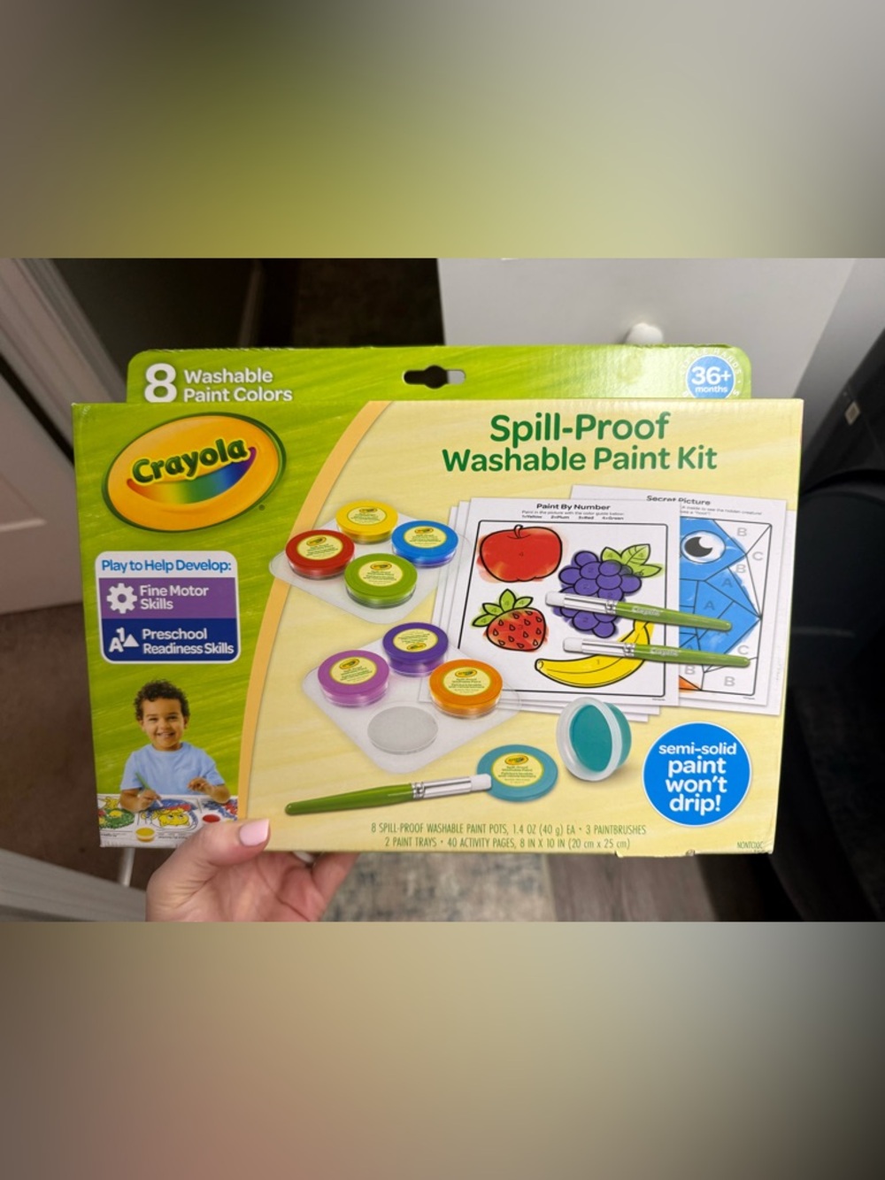 Crayola Spill-Proof Washable Paint Kit. New.